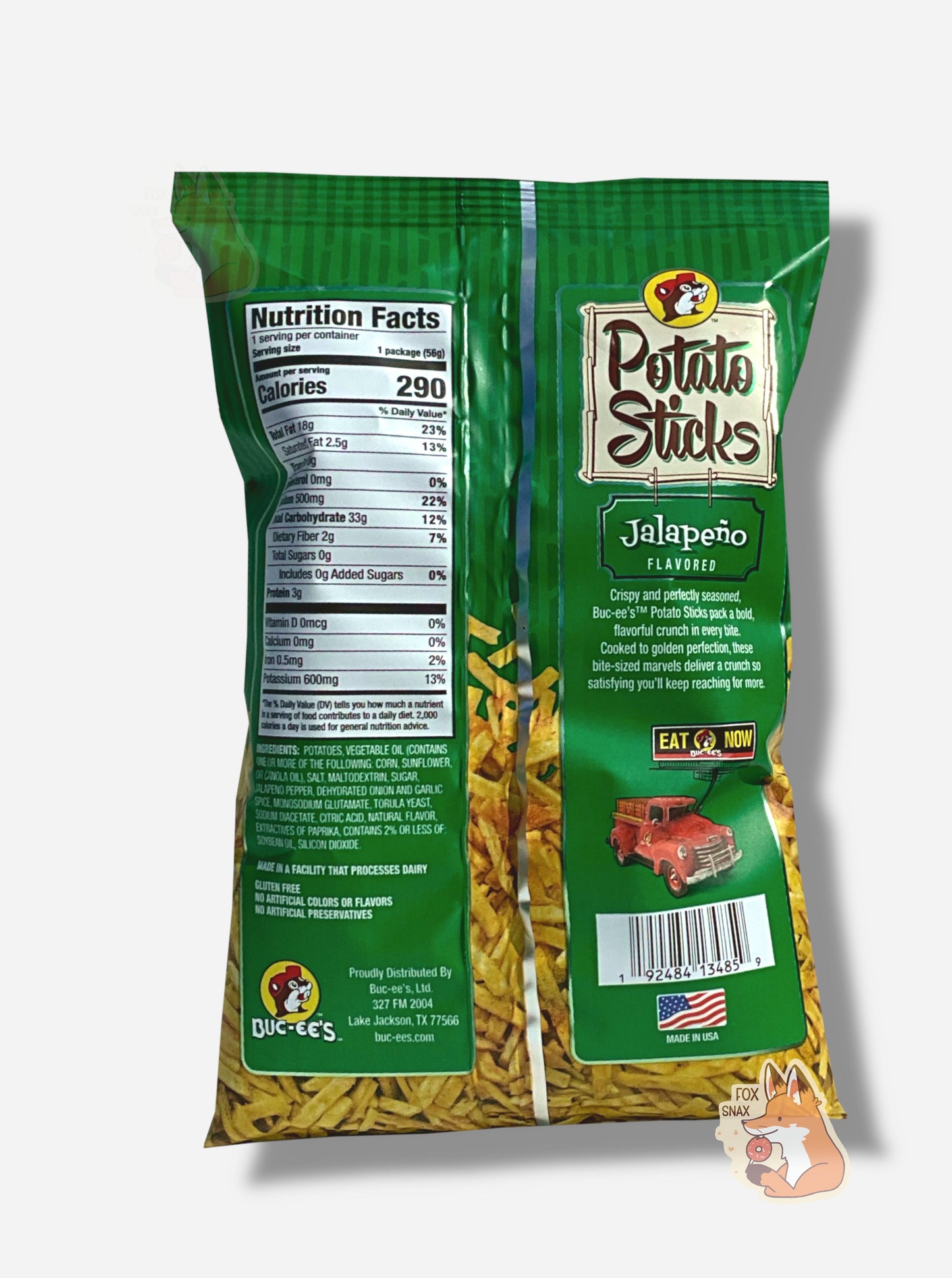 Buc-ee's Crunchy Potato Sticks - Dill Pickle Flavor