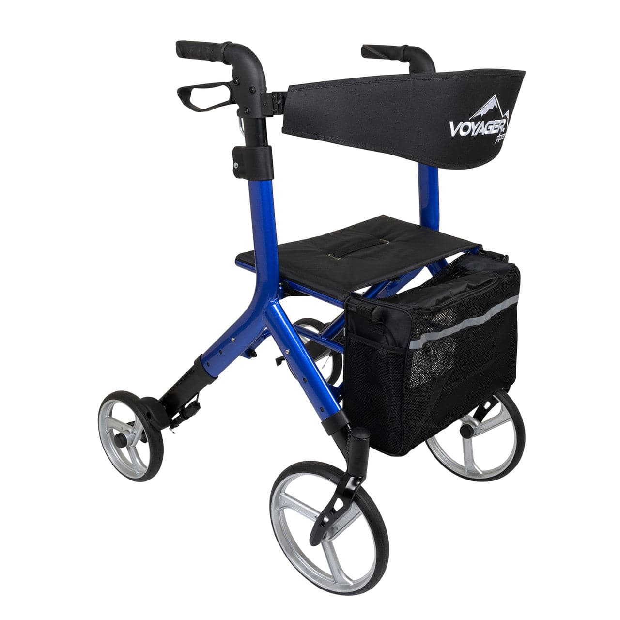 Andador Rollator Estilo Europeo en Azul Cobalto