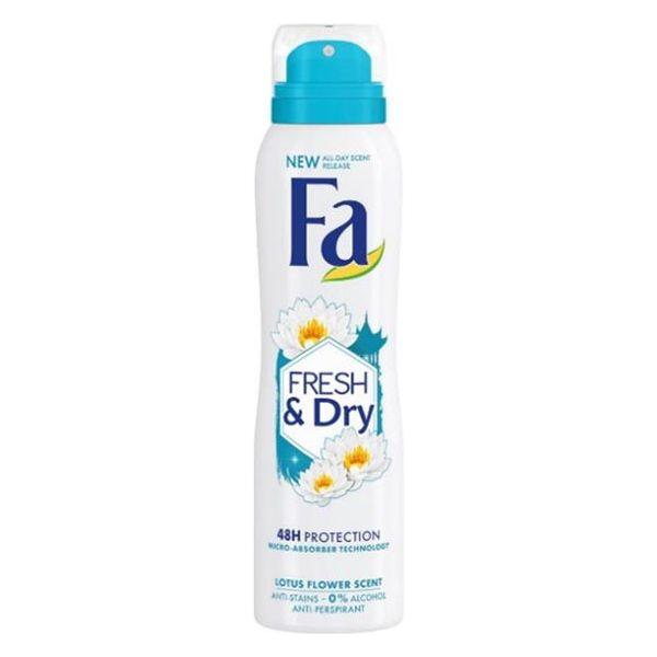 Spray anti-transpirant Fa Fresh & Dry parfum fleur de lotus - 150 ml