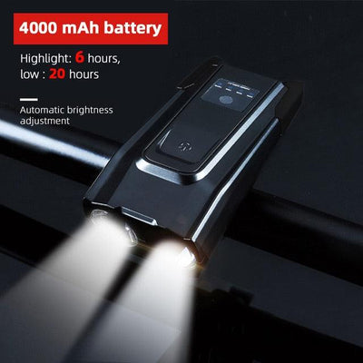Ultra-Bright 800 Lumen Bicycle Light Set with Rechargeable Battery and Horn - Korvel