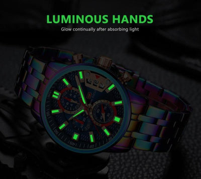 Luxury Multifunctional Men's Quartz Watch - Elegant & Waterproof
