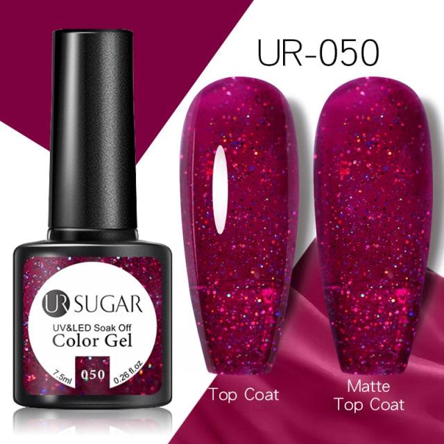 Esmalte de Uñas Gel Elegante Plateado Púrpura - 7.5ml