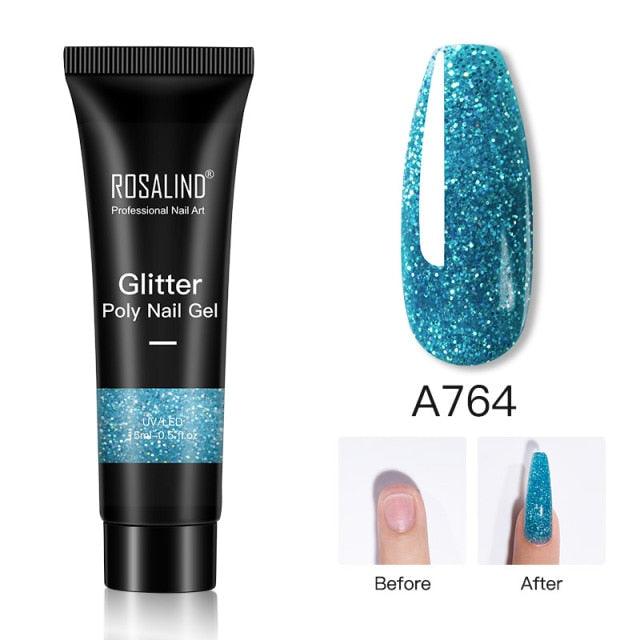 Gel de extensión de uñas UV premium - 15ml esmalte con brillo