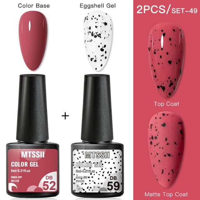 Esmalte de Uñas en Gel Elegante - Diseño Mate Brillante de Huevo