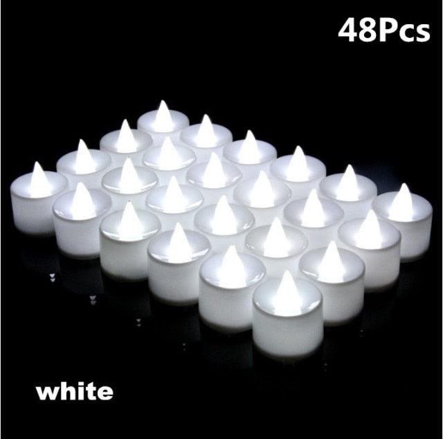 Bougies LED sans flamme - Ensemble de 12/24/48