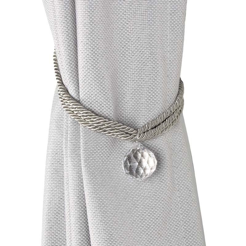 Elegant Crystal Bead Curtain Tiebacks - Decorative Holders for Home & Office - Korvel