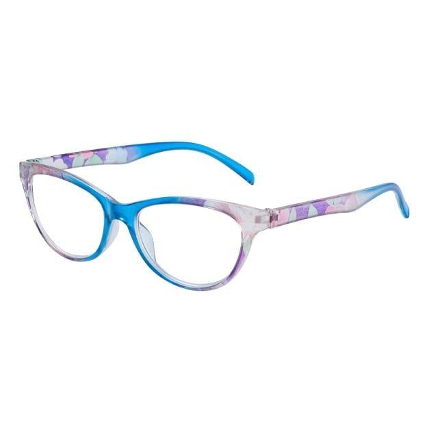 Stylish Cat Eye Reading Glasses for Men and Women - Lightweight Anti-Glare Eyewear with Blue Light Protection (+1.00 to +4.0) - Korvel