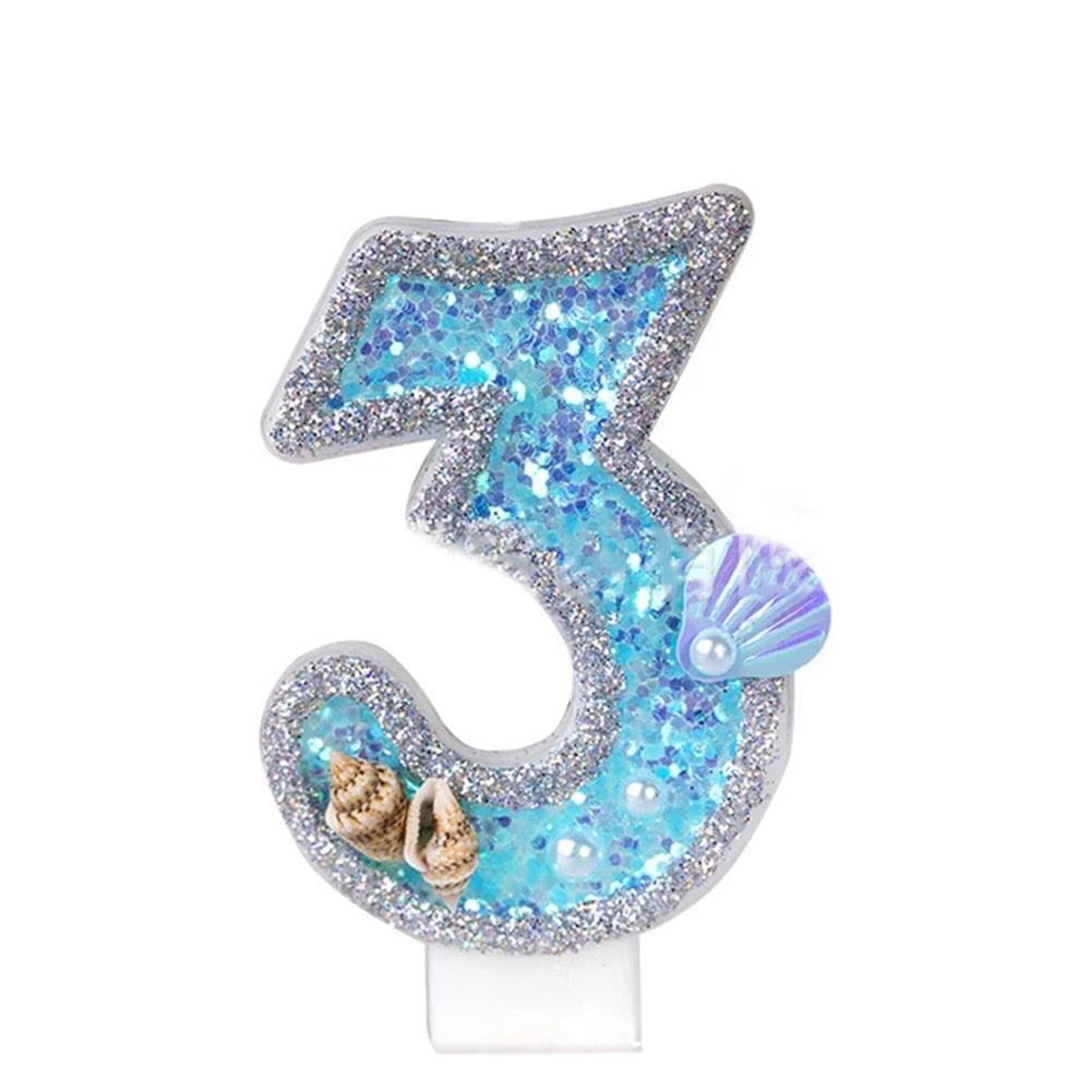Velas de Cumpleaños con Números de Brillo - Elegantes Adornos para Pasteles 0-9