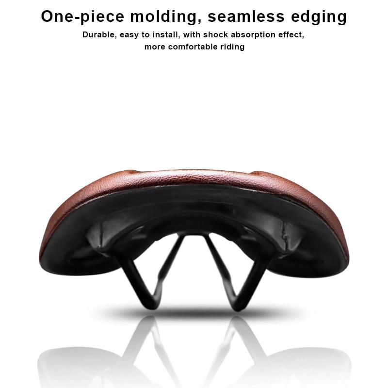 Bike Saddle Hollow Bicycle Cushion One-Piece PU Leather Soft Comfortable Seat For Men Women Road Mountain Cycling Saddles Bicycle Seat Waterproof Comfortable Road Bike Saddle Memory Foam Padded Replacement For Road Bikes - Korvel