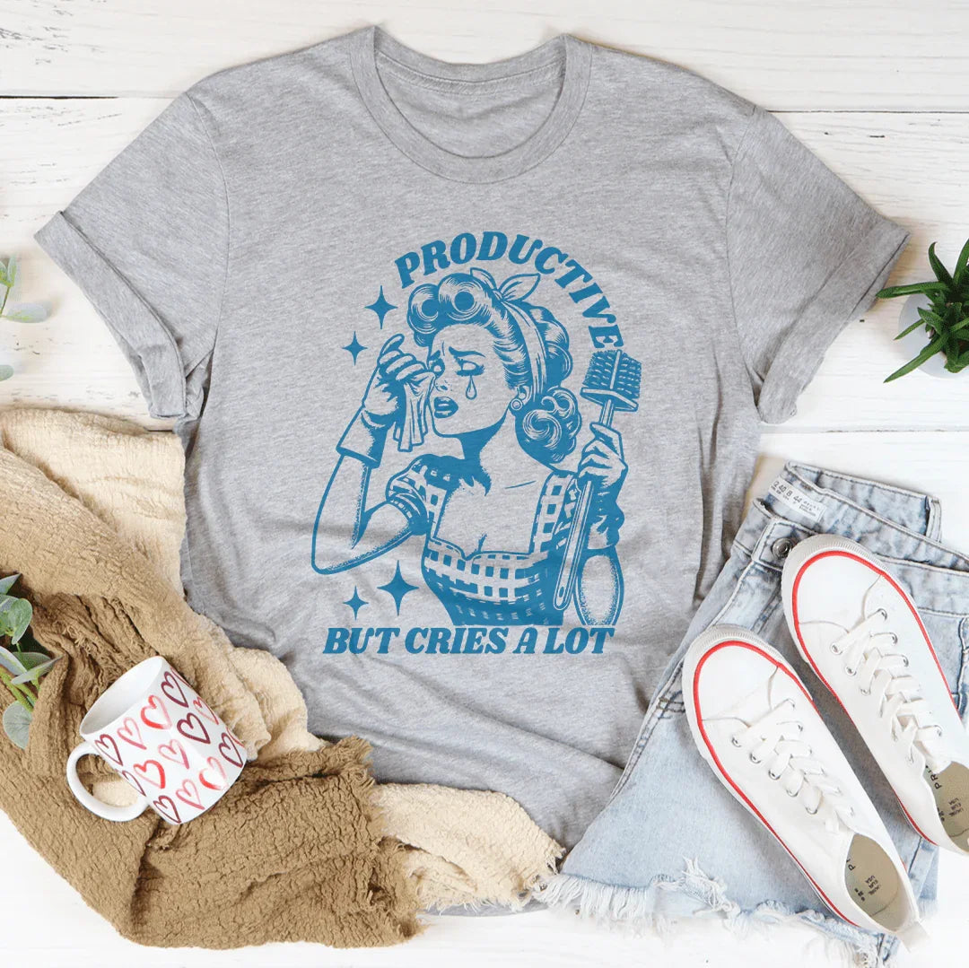 Camiseta Productiva Pero Llora Mucho