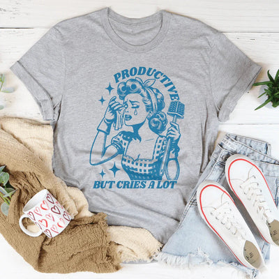 Camiseta Productiva Pero Llora Mucho