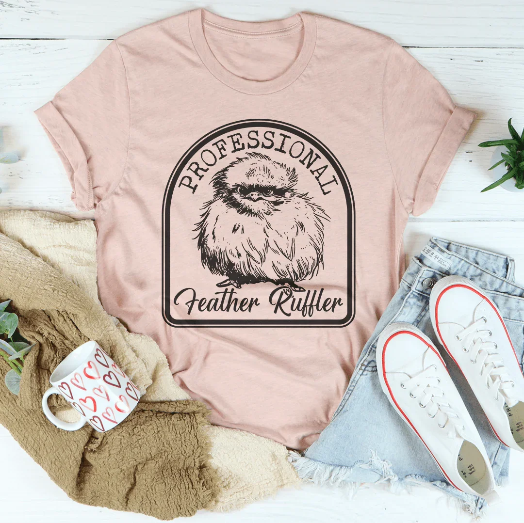 Camiseta profesional con volantes de plumas