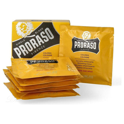 Proraso Wood and Spice Eau De Cologne Tissues (6 Sachets)