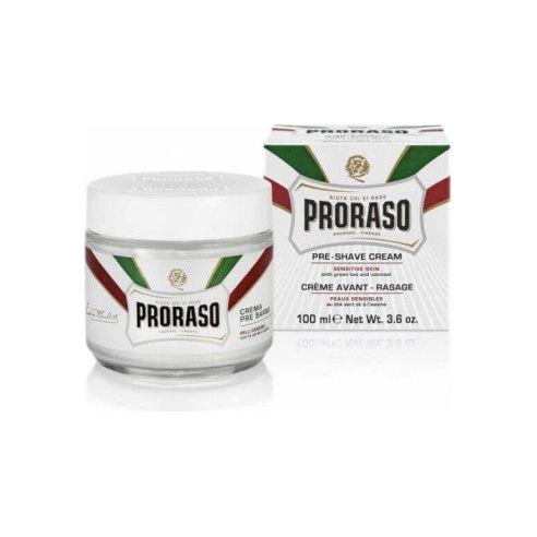 Crema Preafeitado Anti Irritación Proraso con Té Verde y Avena - 3.6 oz