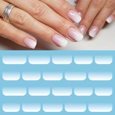 Premium White Gradient Nail Art Decals for Stunning Designs