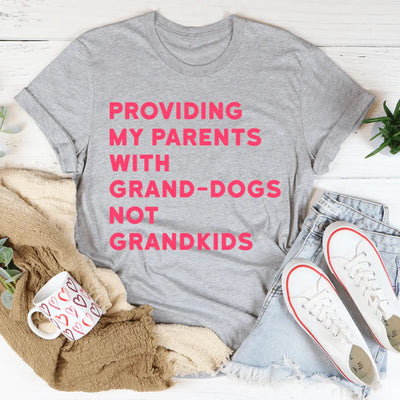 Camiseta "Proporcionando a mis padres una camiseta con perros para nietos"