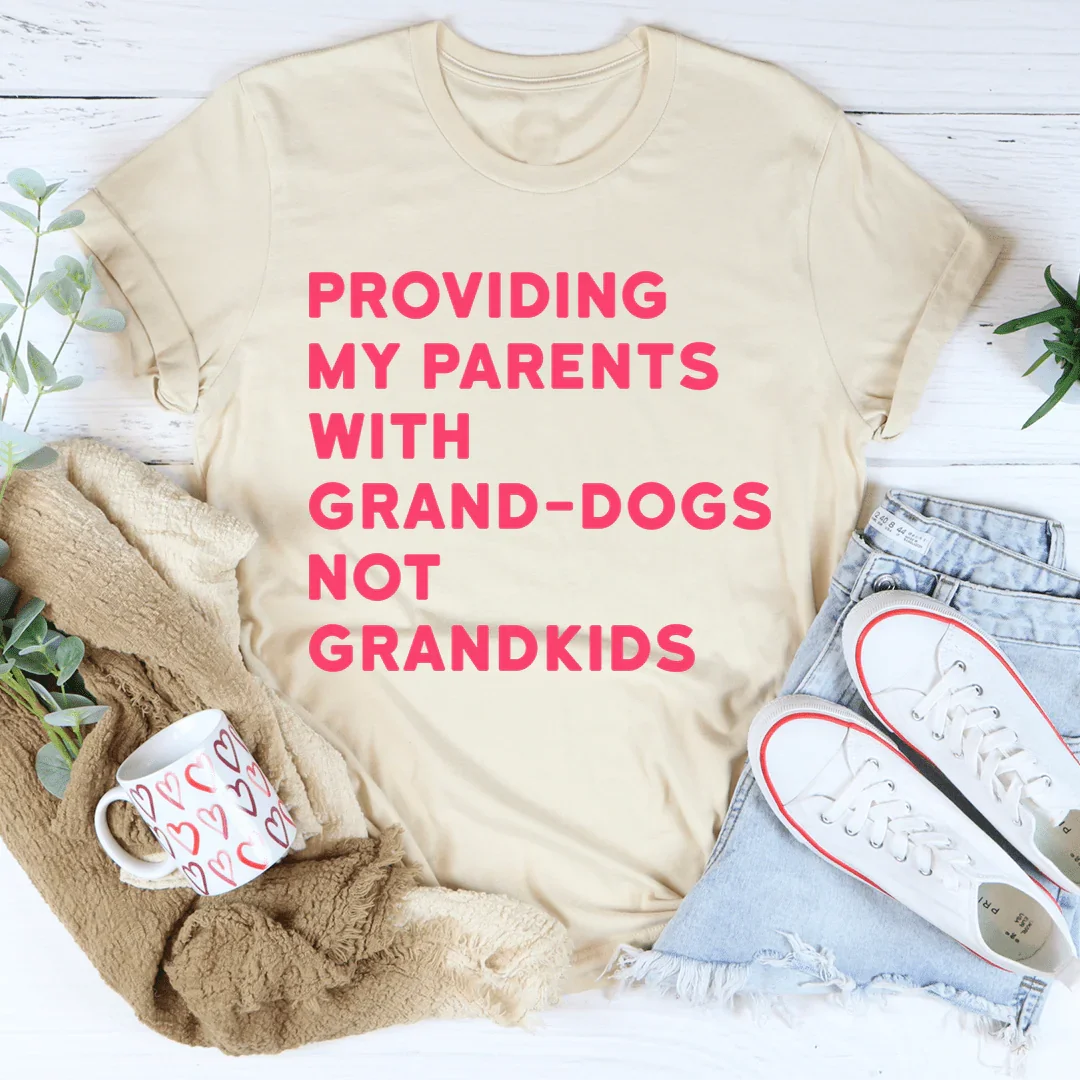 Camiseta "Proporcionando a mis padres una camiseta con perros para nietos"