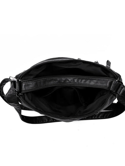 PU Leather Adjustable Strap Shoulder Bag - Korvel