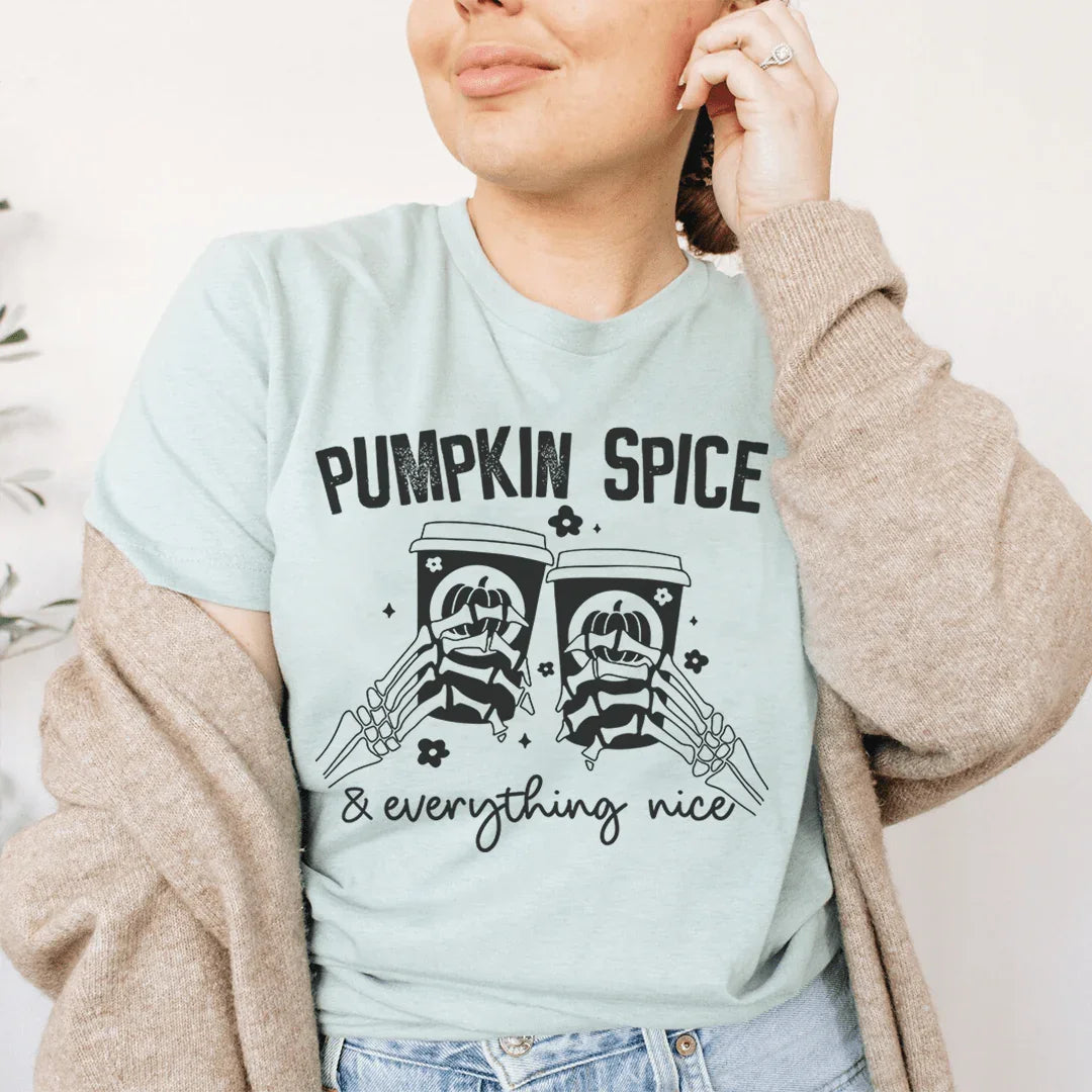 Camiseta con especias de calabaza y todo lo bueno