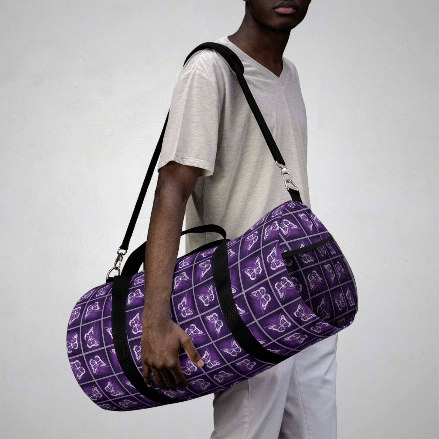 Sac de sport à motif papillon violet