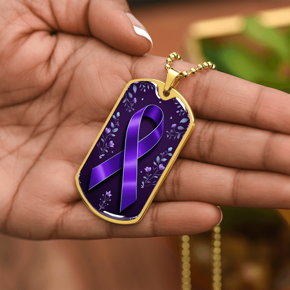 Elegant Floral-Inspired Purple Ribbon Necklace - Korvel