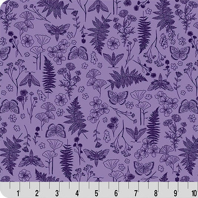 Purple Whispering Blooms Faegrove Quilting Cuddle Fabric Per Yard