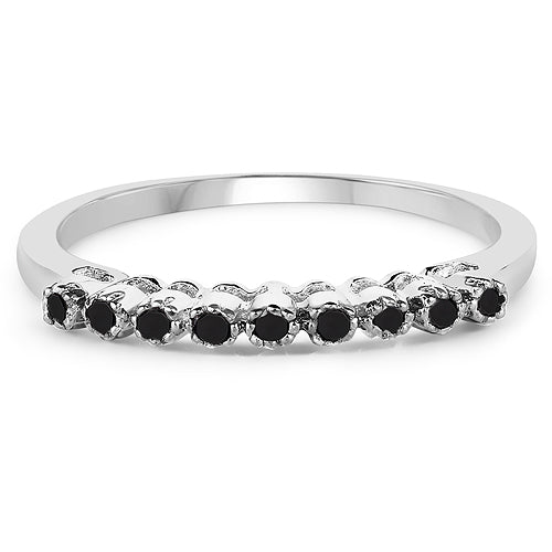 0.32 Carat Multi Diamond .925 Sterling Silver Engagement Ring