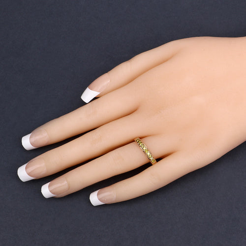 Anillo de Compromiso de Diamante Amarillo Genuino de 0.27 Quilates en Oro Amarillo de 14K