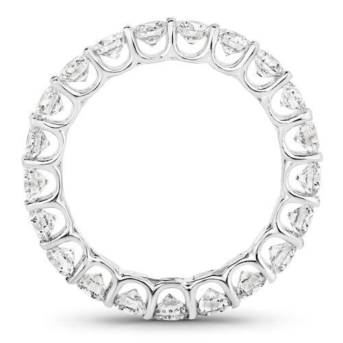 Bague de fiançailles en diamant cultivé en laboratoire de 2,52 carats en or blanc 14K