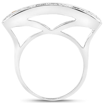 1.08 Carat Multi Sapphire .925 Sterling Silver Engagement Ring