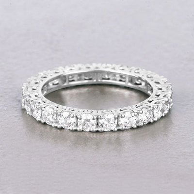 Bague de fiançailles en diamant cultivé en laboratoire de 2,00 carats en or blanc 14K