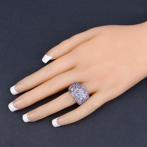 Anillo de Compromiso de Plata Esterlina con Tanzanita Genuina de 4.22 Quilates