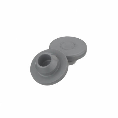 Bouchons de flacons Snap-On en chlorobutyle gris de 13 mm (Caisse de 1 000)
