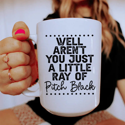 Ray Of Pitch Black Ceramic Mug - 15 oz