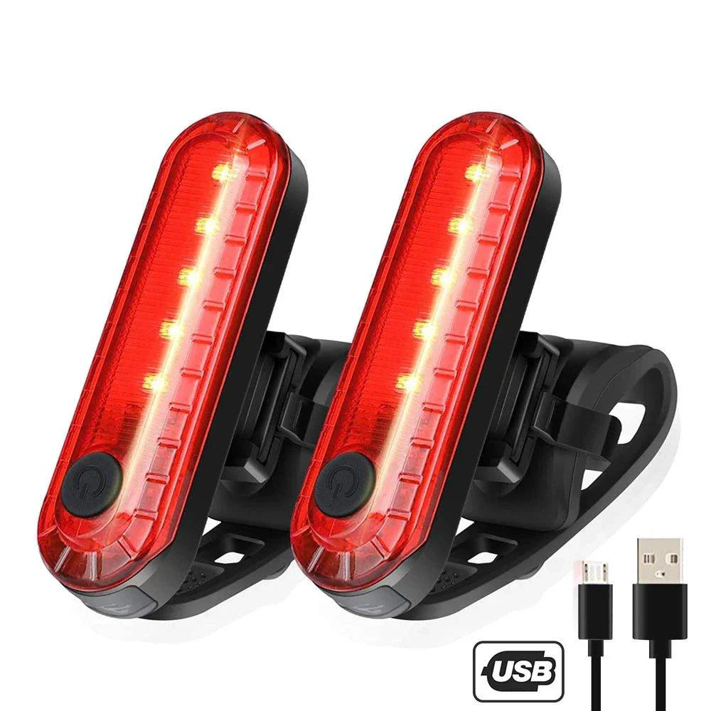 USB Rechargeable Rear Bike Tail Light - Ultra Bright Safety Light