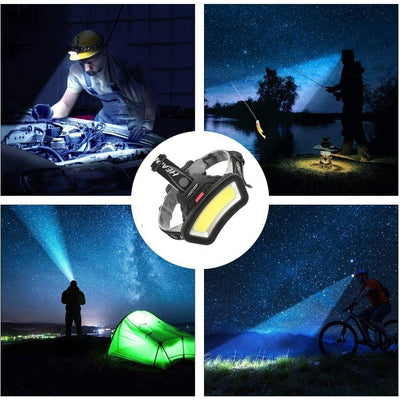 Premium Rechargeable USB Headlamp - 500m Long Range Waterproof Light