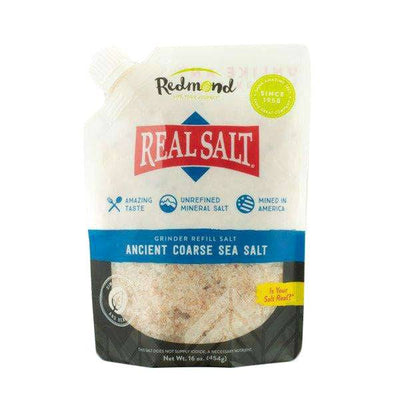 Redmond Coarse Real Salt - Natural Sea Salt for Gourmet Cooking - Korvel