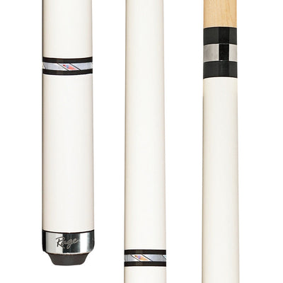 Elegant White and Silver Rage Billiard Cue Stick - Korvel