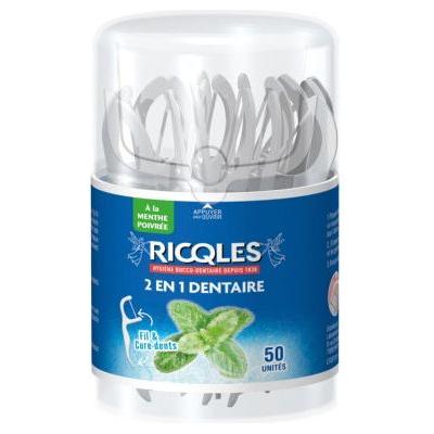 Ricqles 2-in-1 Dental Floss & Toothpicks - 50 Count