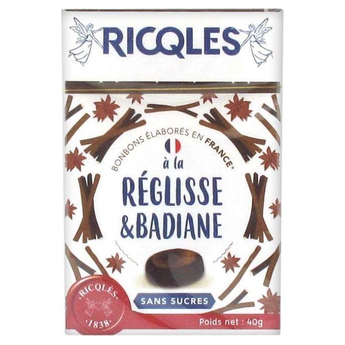 Caramelos Ricqles Sin Azúcar de Regaliz y Anís Estrellado - 40g