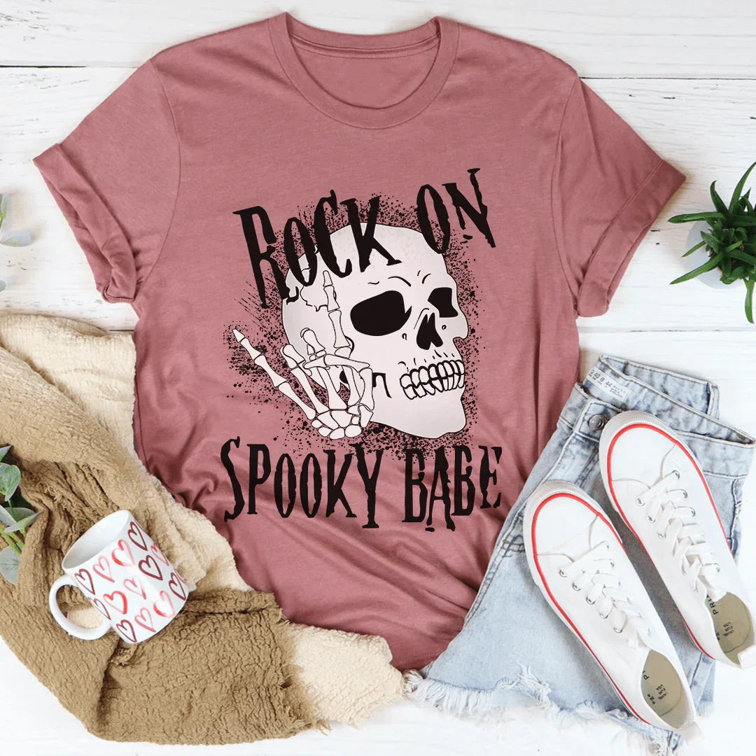 Camiseta Rock On Spooky Babe