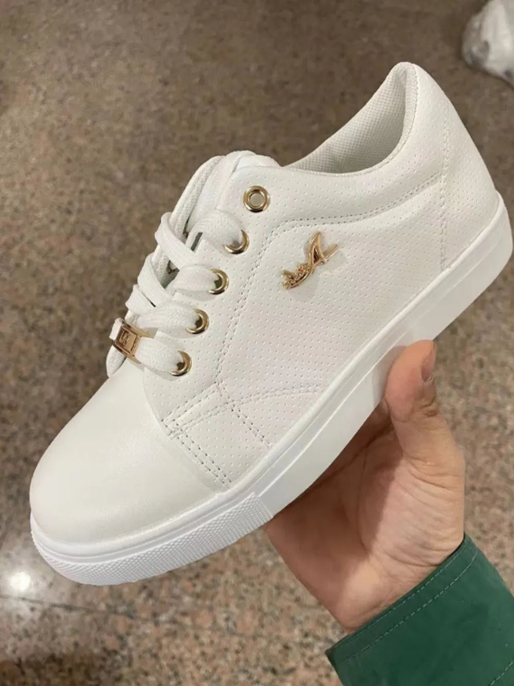 Round Toe Lace Up Sneakers - Korvel