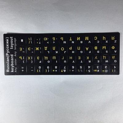 Pegatinas de Teclado con Letras Rusas Premium para Laptops y Escritorios