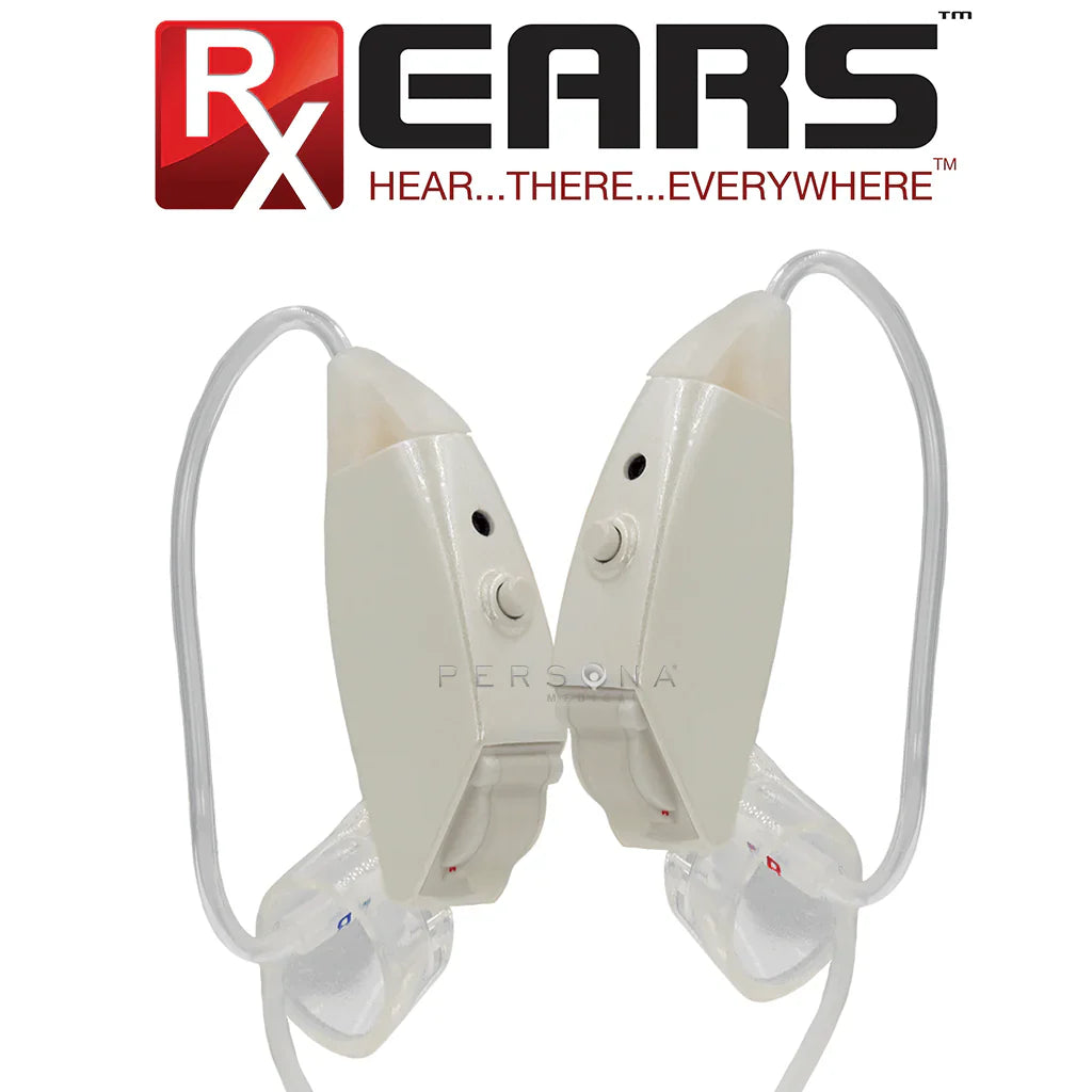 RxEars Digital Hearing Aids - White Pair
