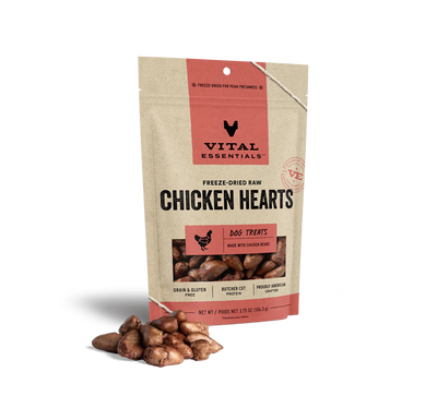 Vital Essentials Chicken Hearts - Premium Dog Treats