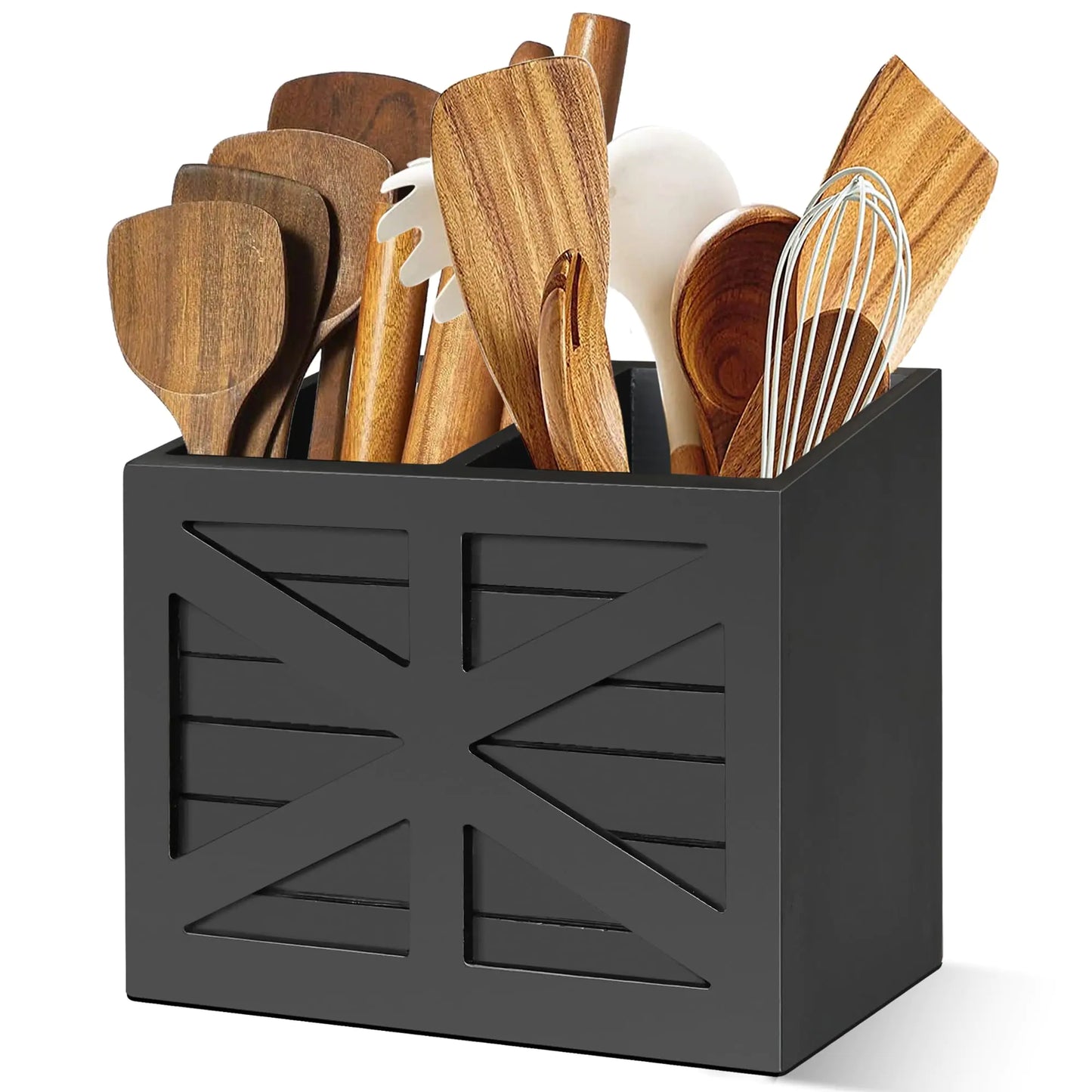 Support de Uipame en bois large pour ustensiles de cuisine