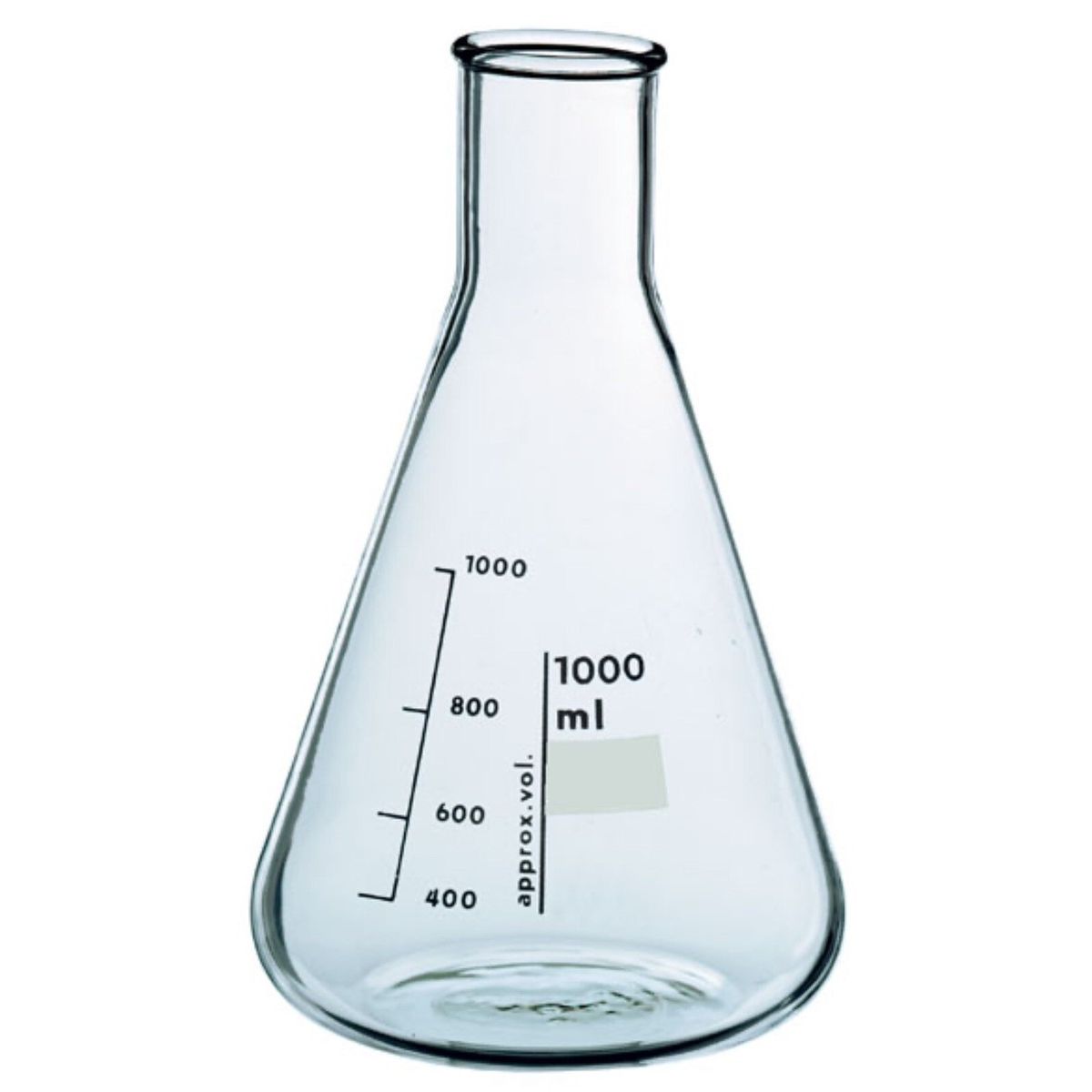Matraz Erlenmeyer de vidrio borosilicato de 1000 mL