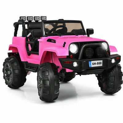 12V Kids Remote Control Riding Truck Car - Pink