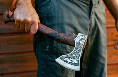Valkyrie's Edge Norse Battle Axe – Artisan Forged Masterpiece - Korvel