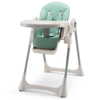 Silla Alta Plegable Ajustable para Bebés - Verde